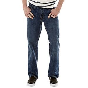 Arizona Men’s Original Straight Fit Jean Straight Leg Size W32”x L32” Dark Rinse